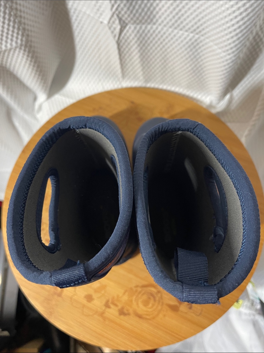 Bogs neoprene Classic Kids Navy and Orange Dino Rain Boots size 13 - Picture 6 of 8